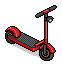 Kırmızı Elektrikli Scooter